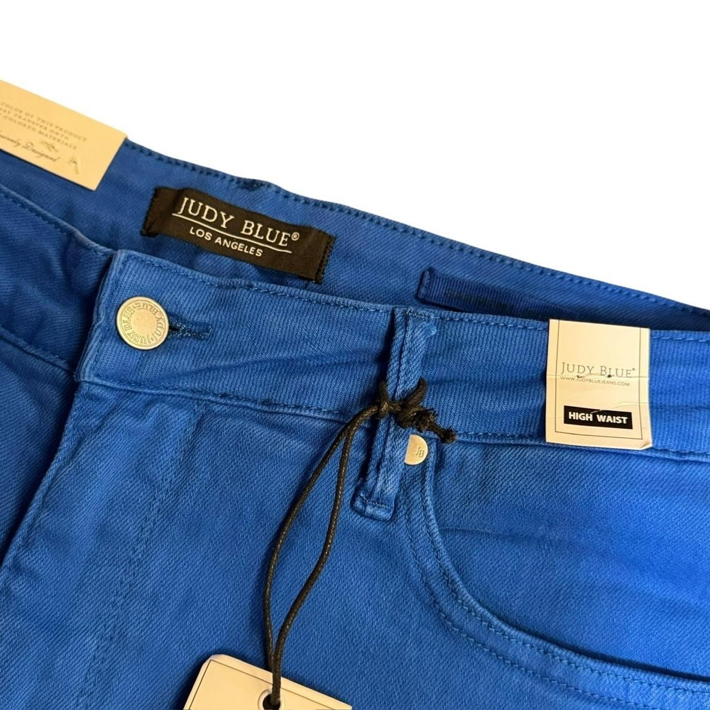 Judy Blue High Waist Skinny Jeans NWT Plus Size 18W Royal Blue Cobalt Stretch - Picture 4 of 8